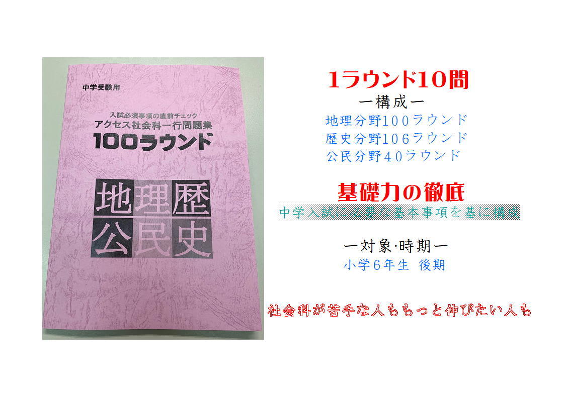 中学受験社会問題集100ラウンド